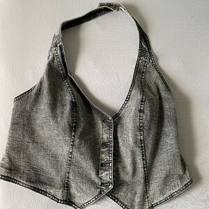 Torrid Gray Denim Halter